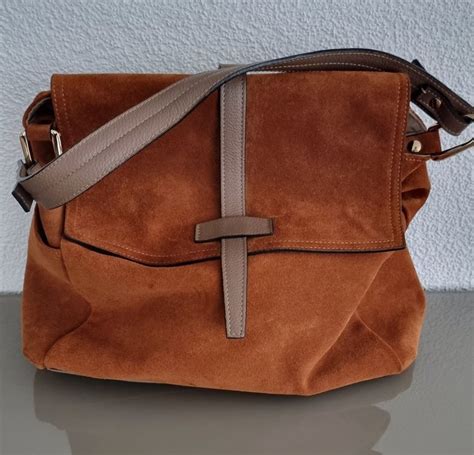 handtasche wildleder braun